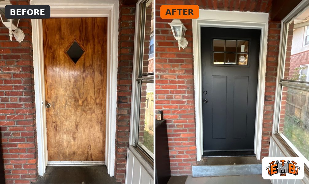 Before and after: Front door replacement in Florence, NJ